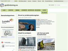 Tablet Screenshot of geoforskning.no